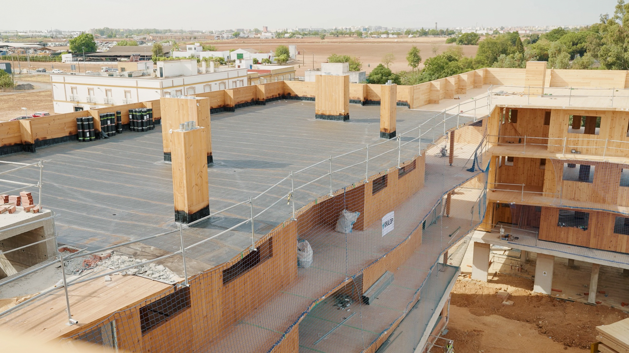 Detalle arquitectónico del conjunto de viviendas