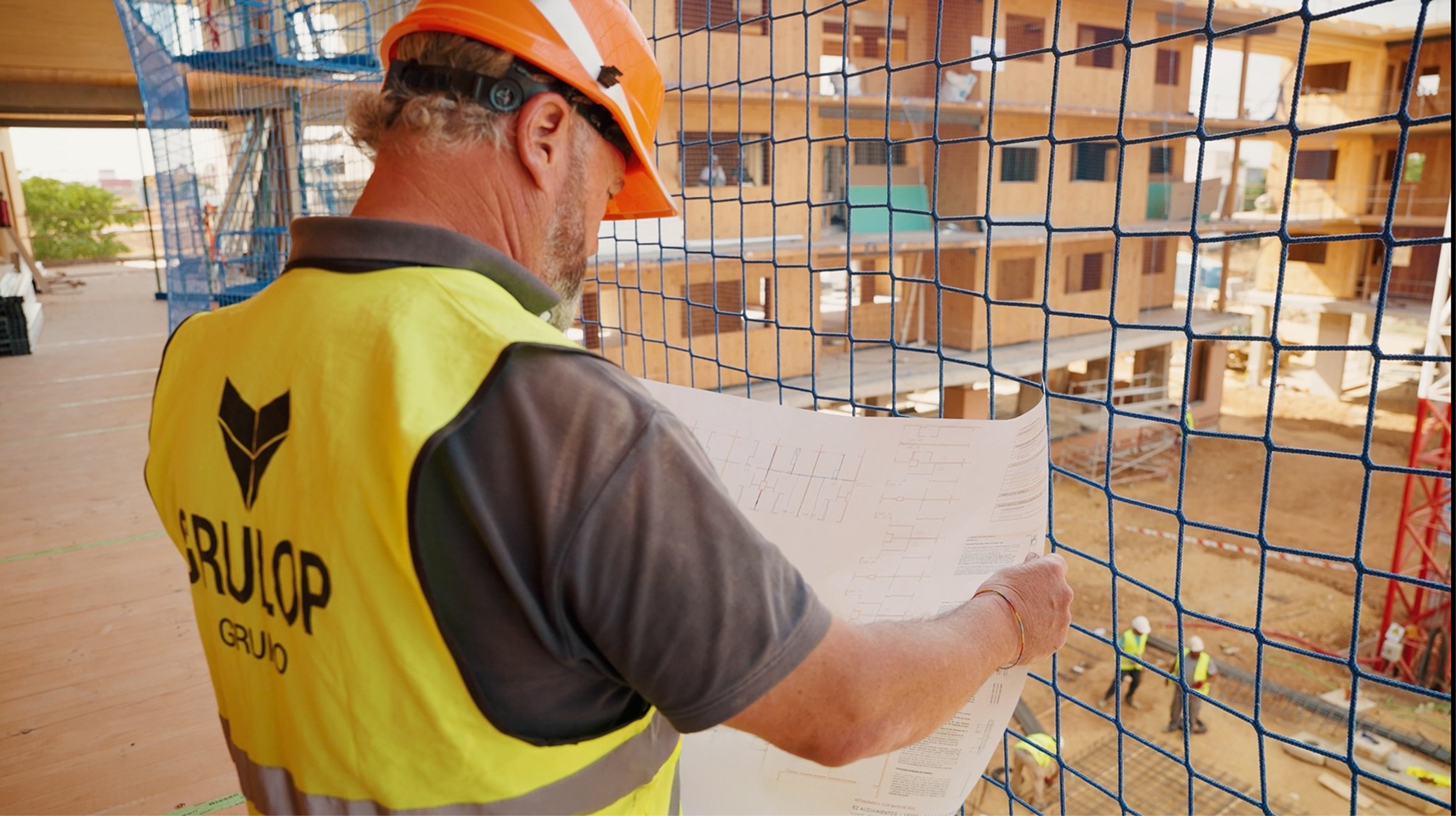 Vista de las viviendas públicas construidas por GRULOP